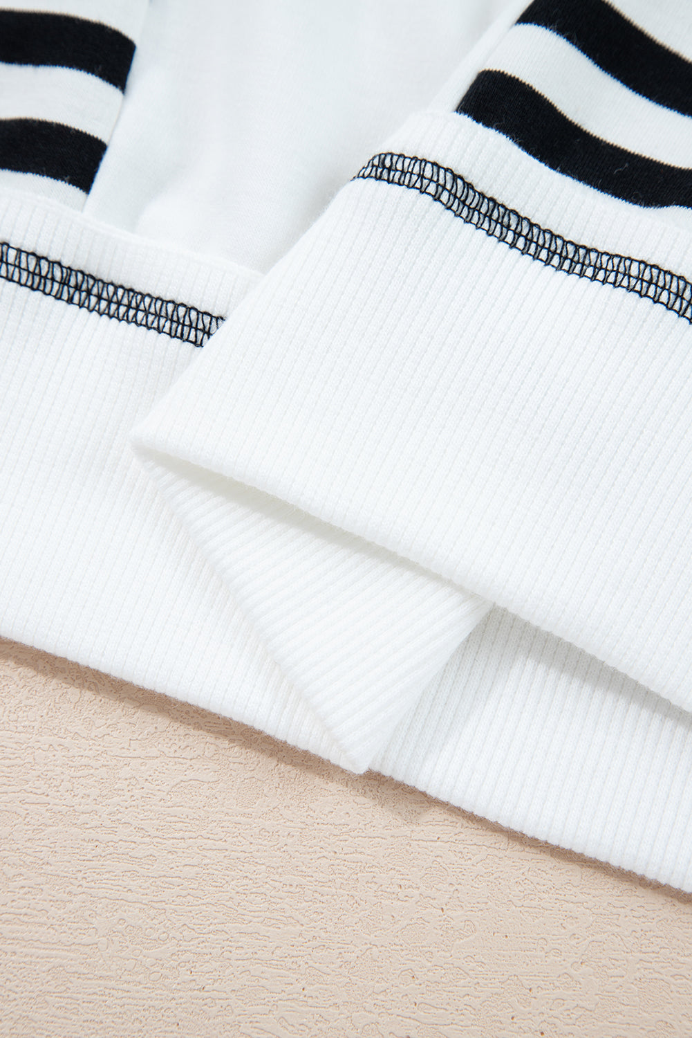 Green Striped Colorblock Patchwork Oversized Sweatshirt