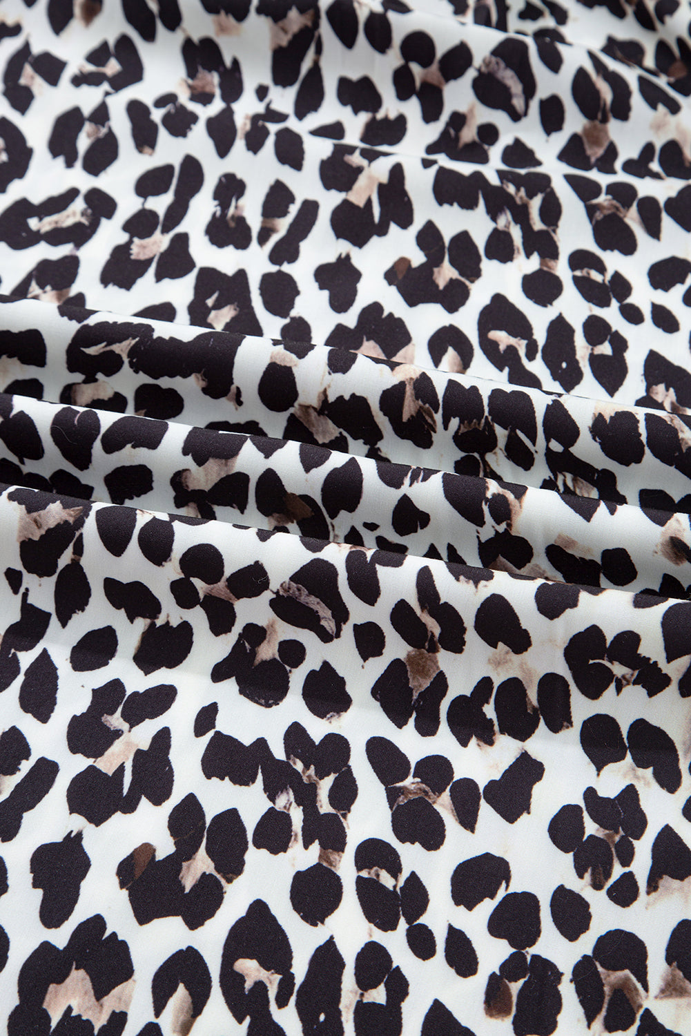 Multicolour Leopard Print Patchwork Collar Flowy Mini Dress